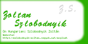 zoltan szlobodnyik business card
